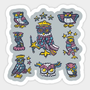 The king of owl Sticker